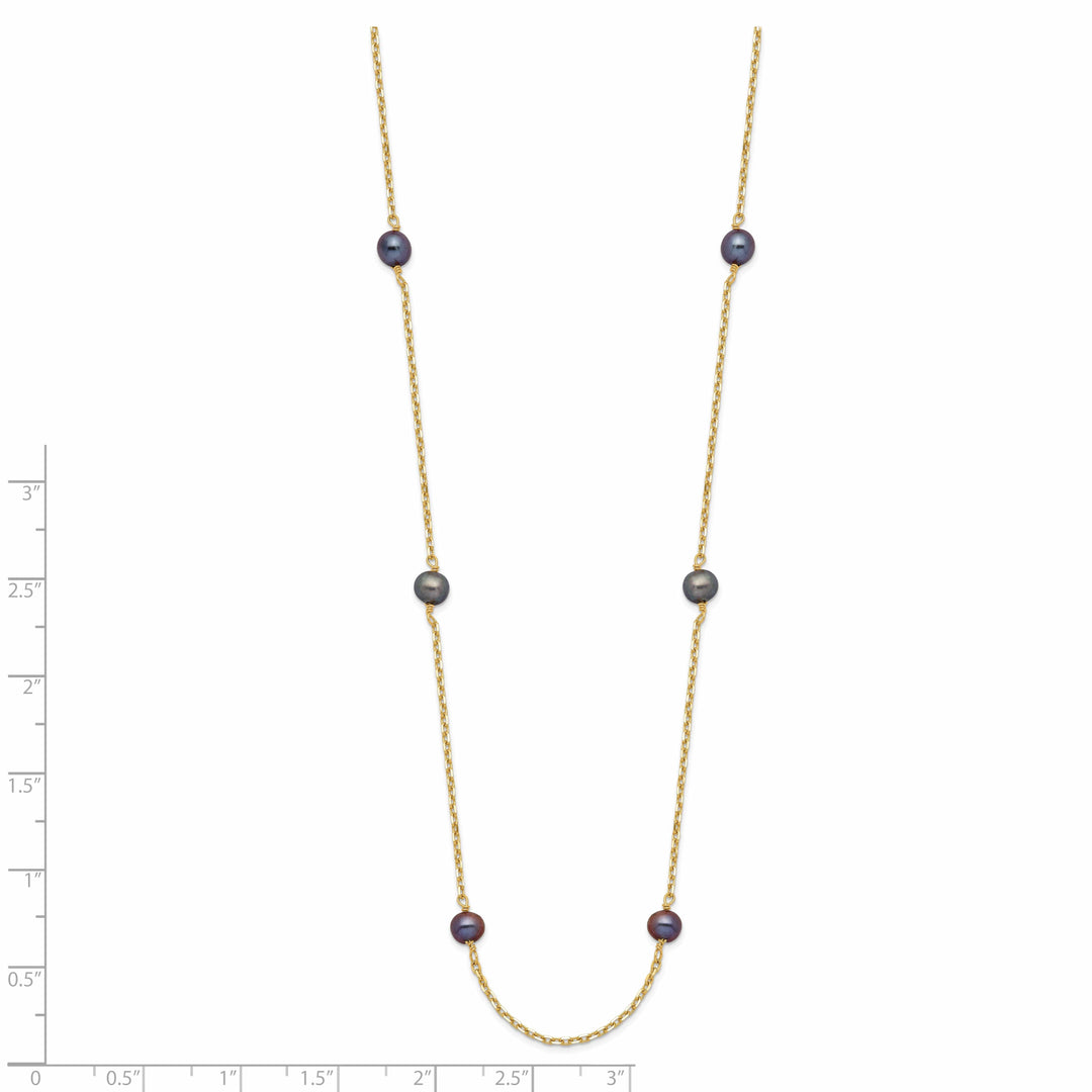 Lovely Rita's Necklaces 14k Yellow Gold Peacock Cultured Pearl Necklace