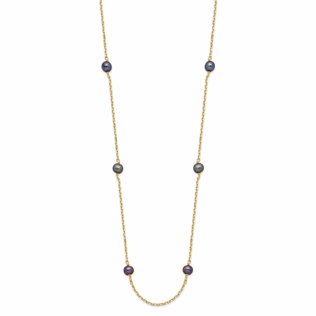 Lovely Rita's Necklaces 14k Yellow Gold Peacock Cultured Pearl Necklace