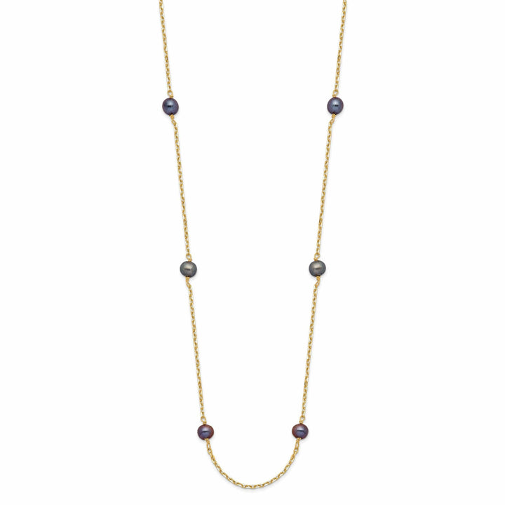 Lovely Rita's Necklaces 14k Yellow Gold Peacock Cultured Pearl Necklace