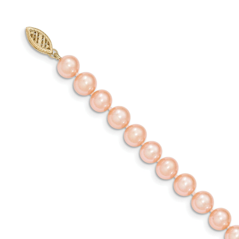 Lovely Rita's Necklaces 14k Yellow Gold Pink Freshwater Pearl Necklace