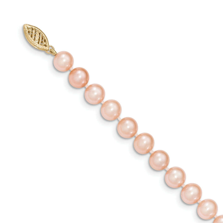 Lovely Rita's Necklaces 14k Yellow Gold Pink Freshwater Pearl Necklace