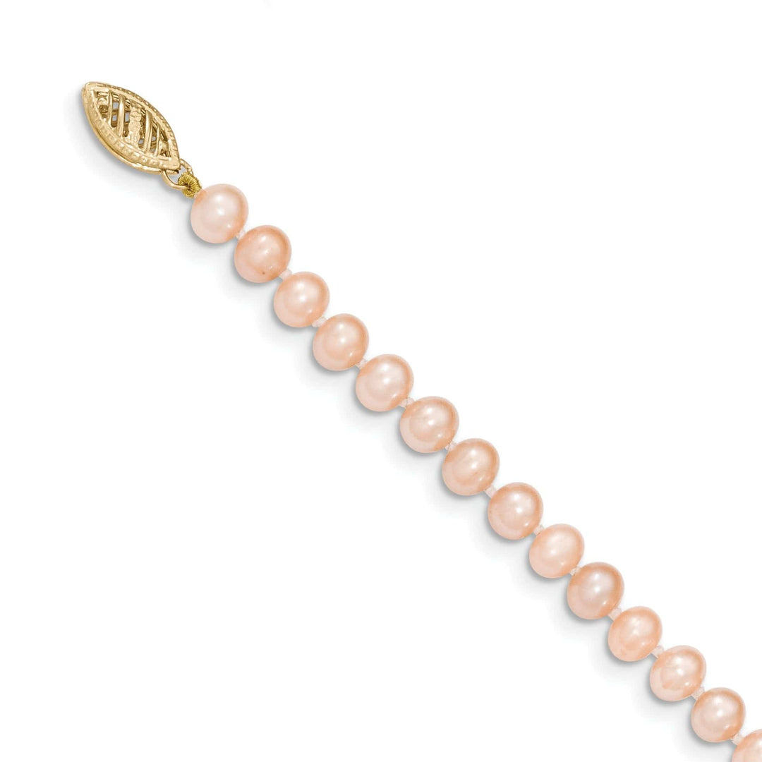 Lovely Rita's Necklaces 14k Yellow Gold Pink Freshwater Pearl Necklace