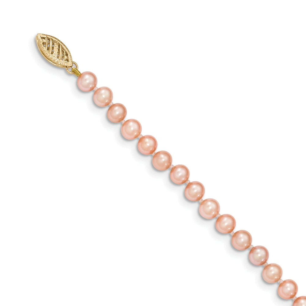 Lovely Rita's Necklaces 14k Yellow Gold Pink Freshwater Pearl Necklace