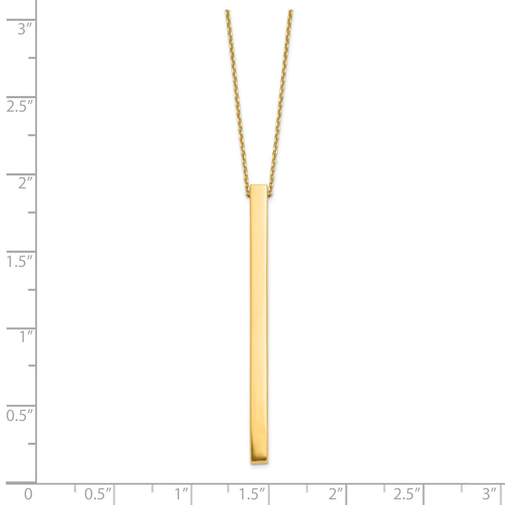 Lovely Rita's Necklaces 14k Yellow Gold Polished Bar Necklace