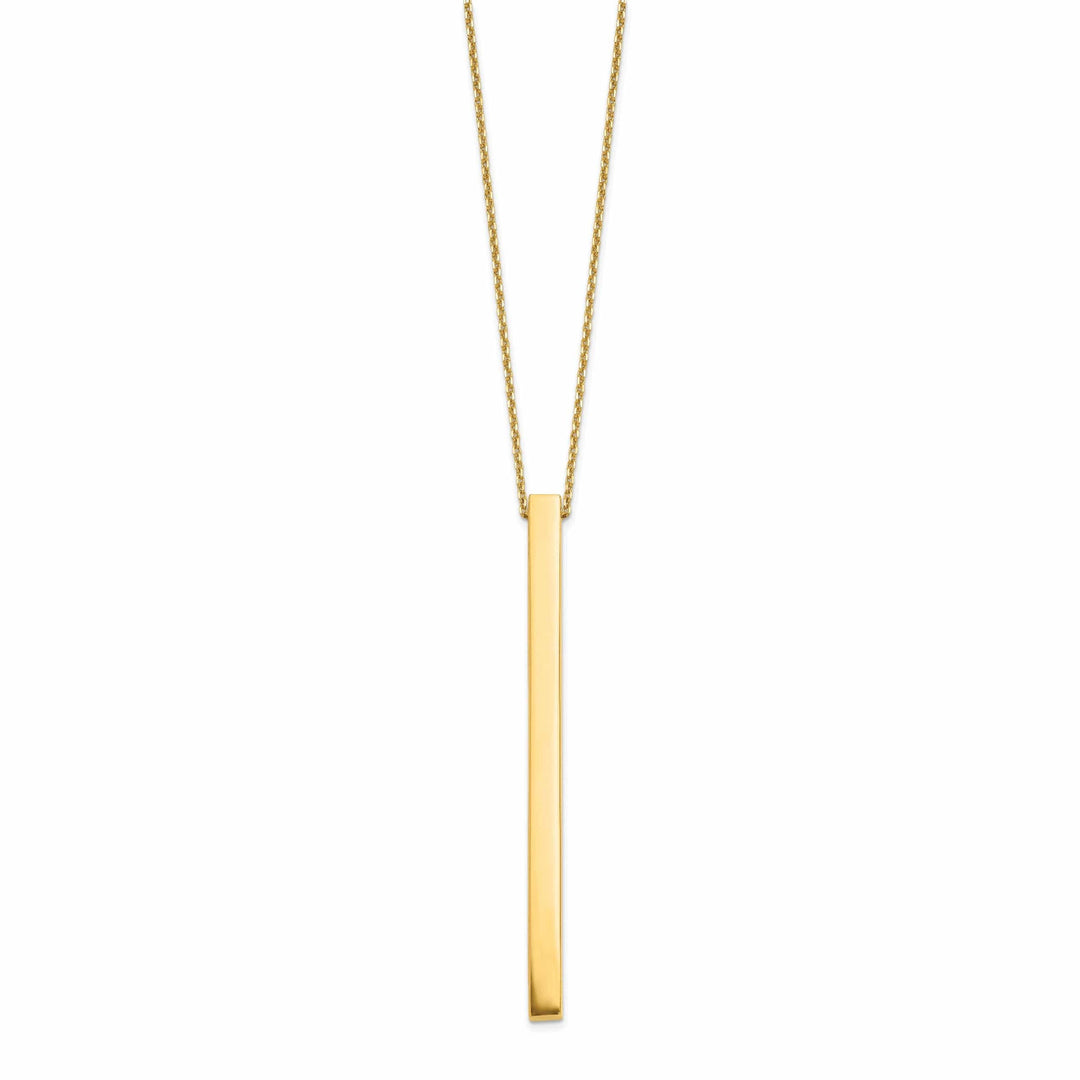 Lovely Rita's Necklaces 14k Yellow Gold Polished Bar Necklace