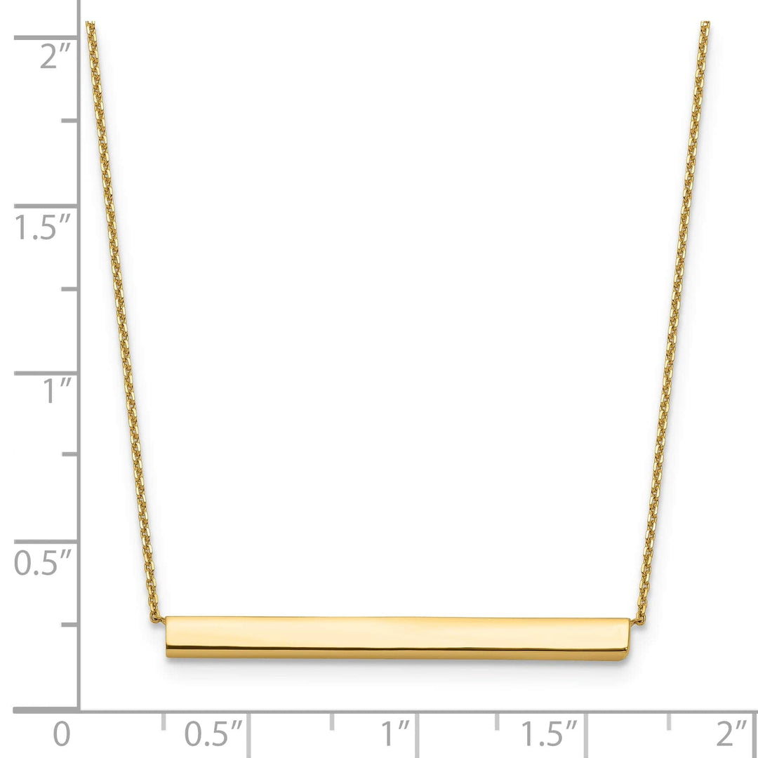 Lovely Rita's Necklaces 14k Yellow Gold Polished Bar Necklace