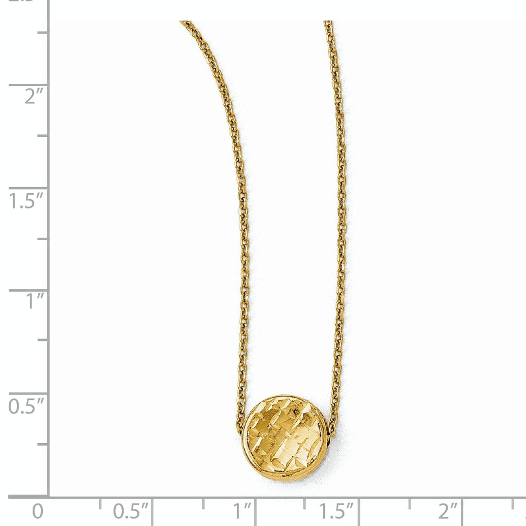 Lovely Rita's Necklaces 14k Yellow Gold Polished D.C Round Necklace