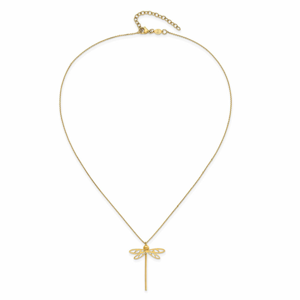Lovely Rita's Necklaces 14k Yellow Gold Polished Dragonfly Necklace