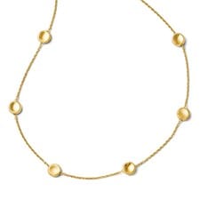 Lovely Rita's Necklaces 14k Yellow Gold Polished Satin Beaded Necklace