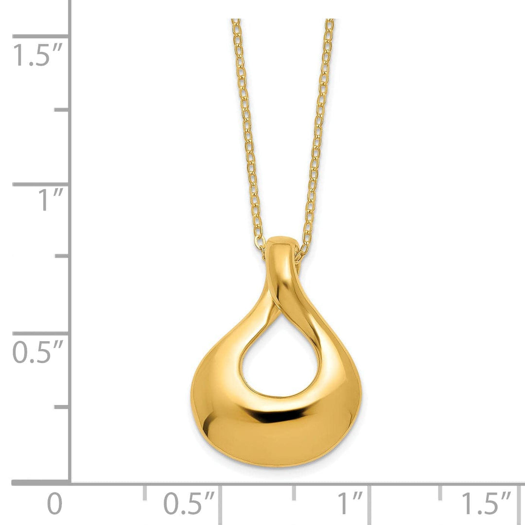 Lovely Rita's Necklaces 14k Yellow Gold Polished Tear Drop Necklace