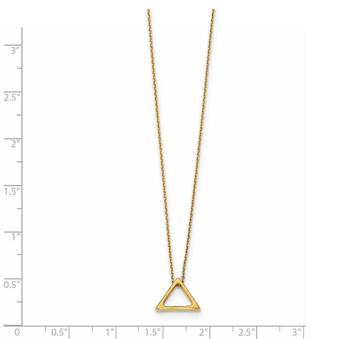 Lovely Rita's Necklaces 14k Yellow Gold Polished Triangle Necklace