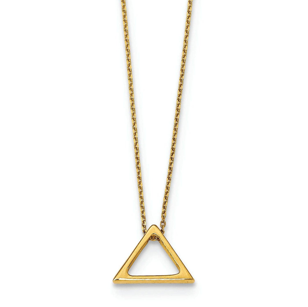 Lovely Rita's Necklaces 14k Yellow Gold Polished Triangle Necklace