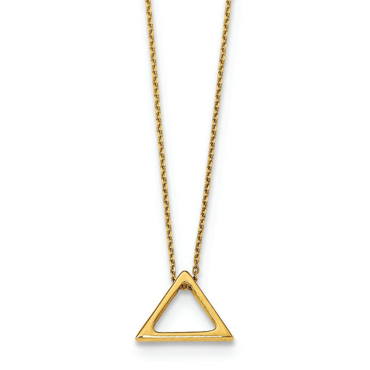 Lovely Rita's Necklaces 14k Yellow Gold Polished Triangle Necklace
