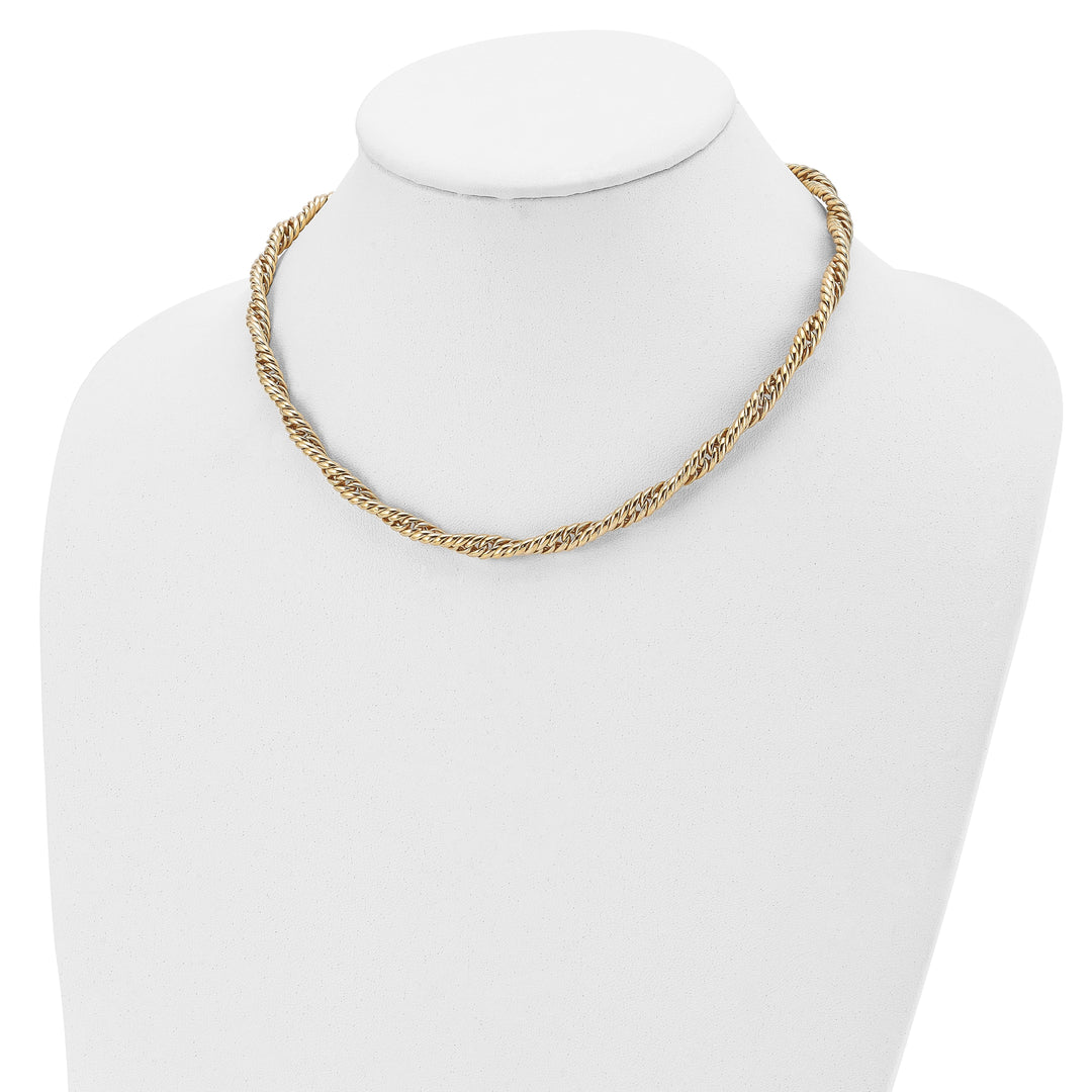 Lovely Rita's Necklaces 14k Yellow Gold Twisted Fancy Link Necklace