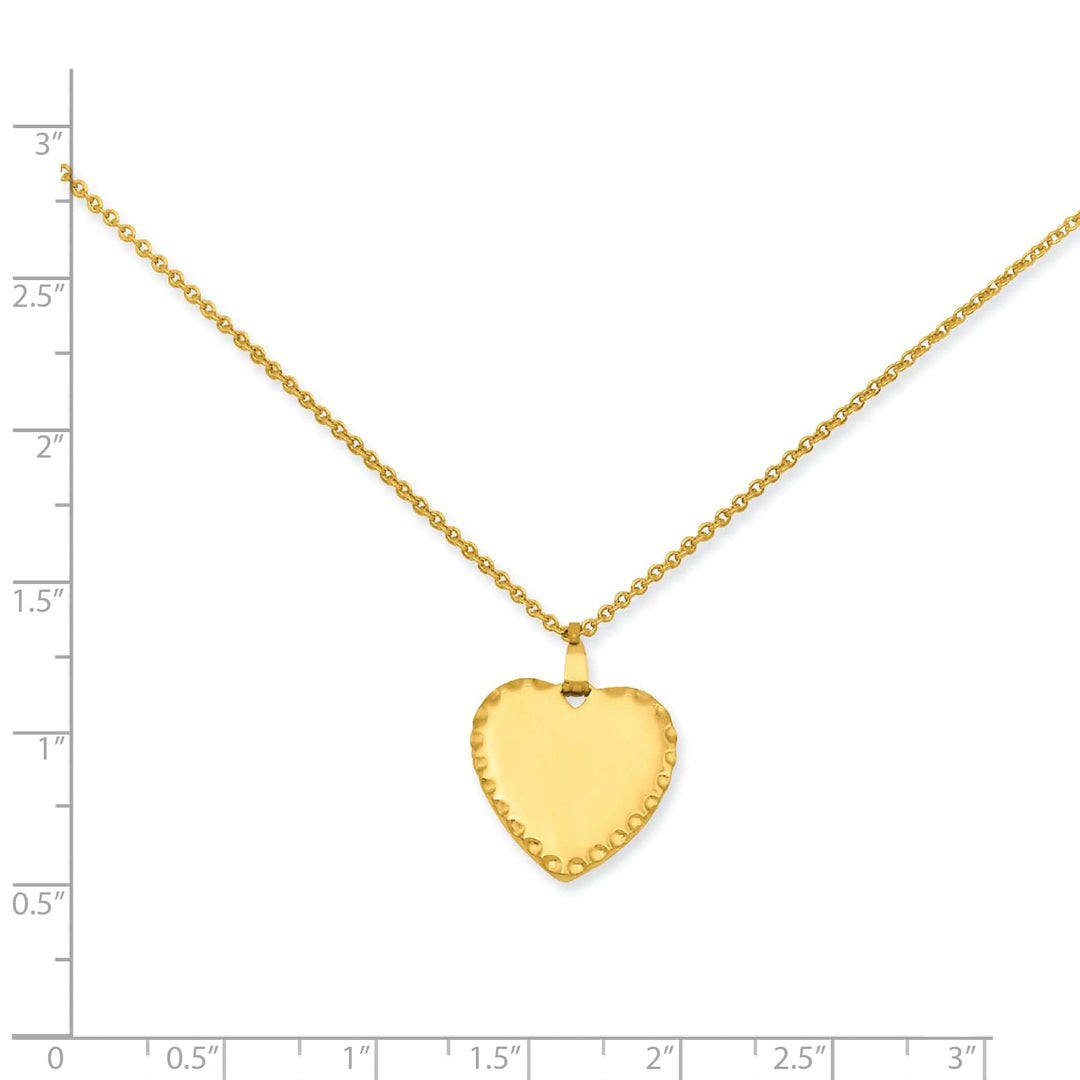 Kelly Waters Necklaces Gold Plated Engraveable Heart Disc Necklace