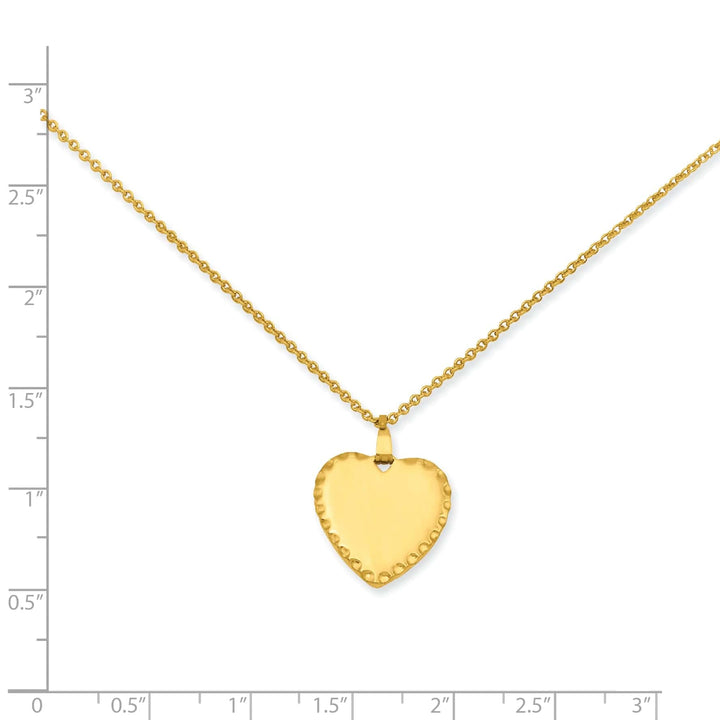Kelly Waters Necklaces Gold Plated Engraveable Heart Disc Necklace