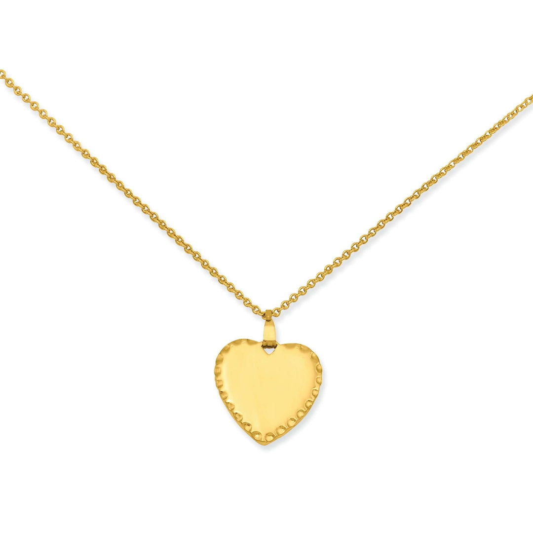 Kelly Waters Necklaces Gold Plated Engraveable Heart Disc Necklace