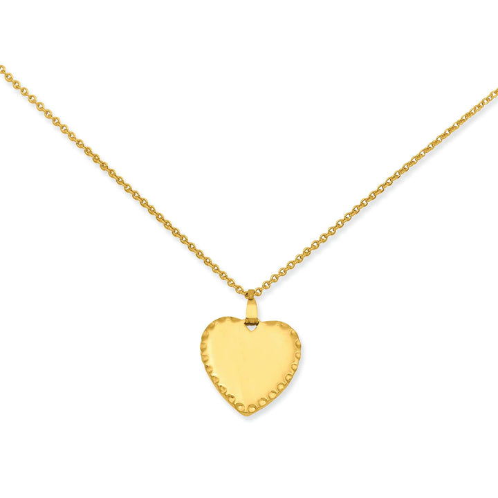 Kelly Waters Necklaces Gold Plated Engraveable Heart Disc Necklace