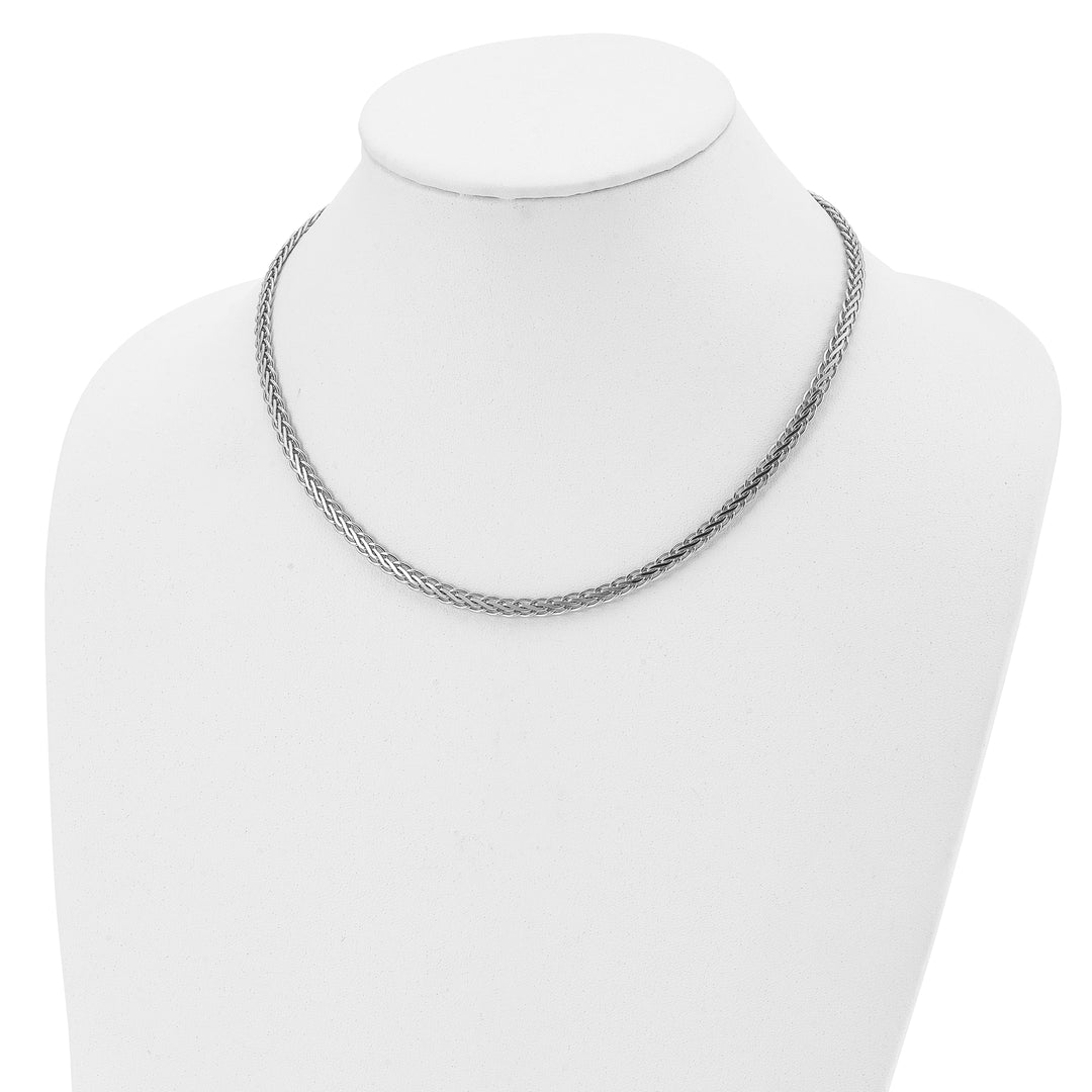 Lovely Rita's Necklaces Leslie Sterling Silver Flat D.C Spiga Necklace