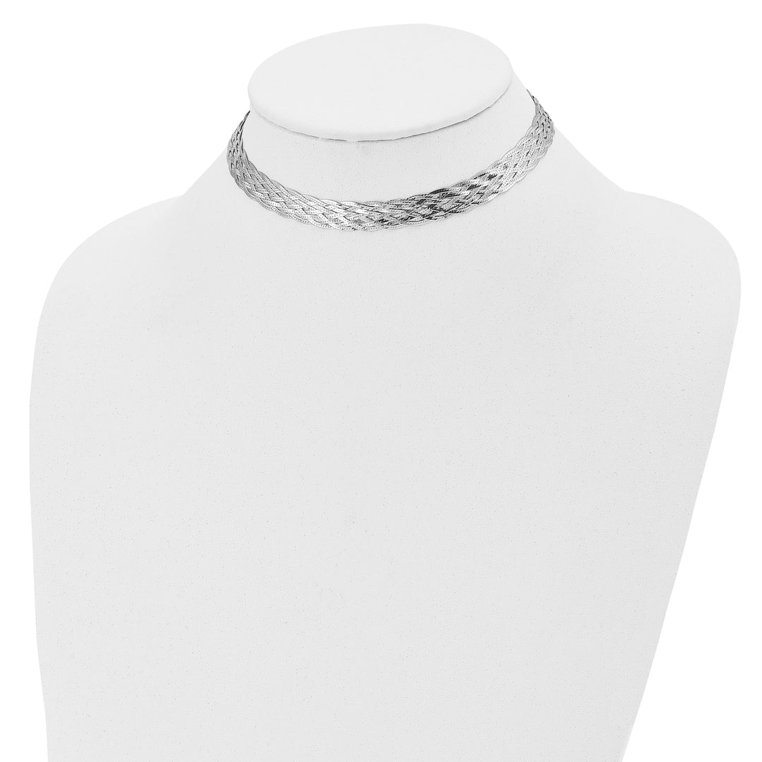Lovely Rita's Necklaces Leslie Sterling Silver Polished Choker Necklace