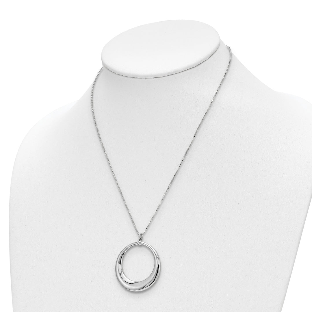 Lovely Rita's Necklaces LeslieSterling Silver Polished Circle Necklace