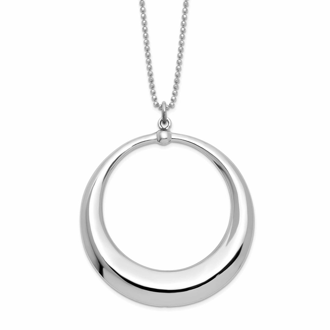 Lovely Rita's Necklaces LeslieSterling Silver Polished Circle Necklace