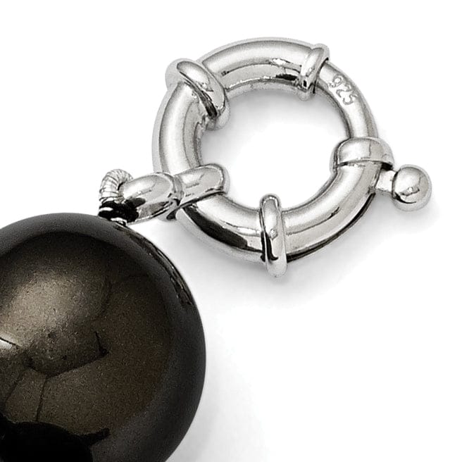 Majestik Shell Pearls Necklaces Majestik Black Pearl Hand Knotted Necklace