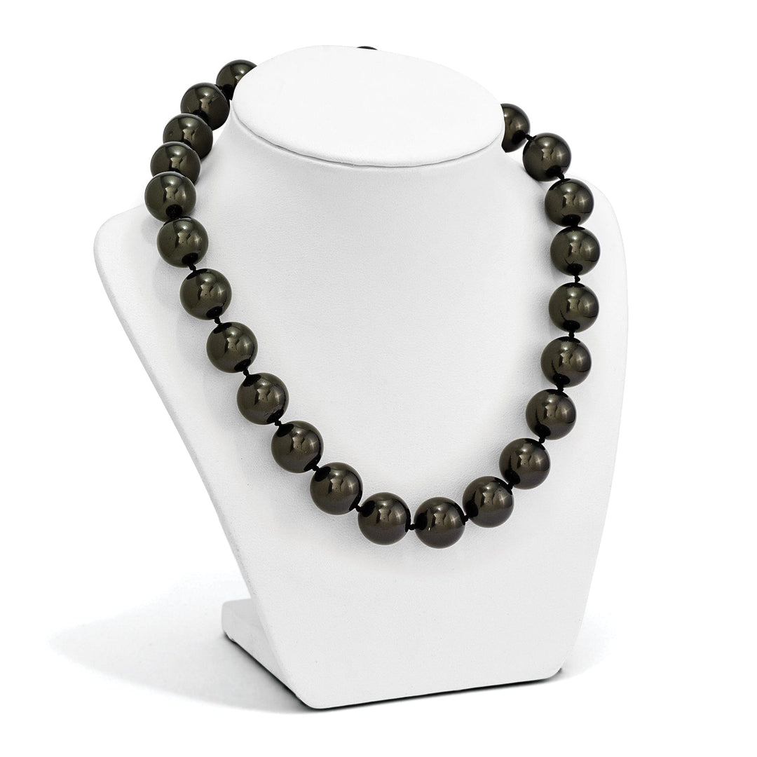 Majestik Shell Pearls Necklaces Majestik Black Pearl Hand Knotted Necklace