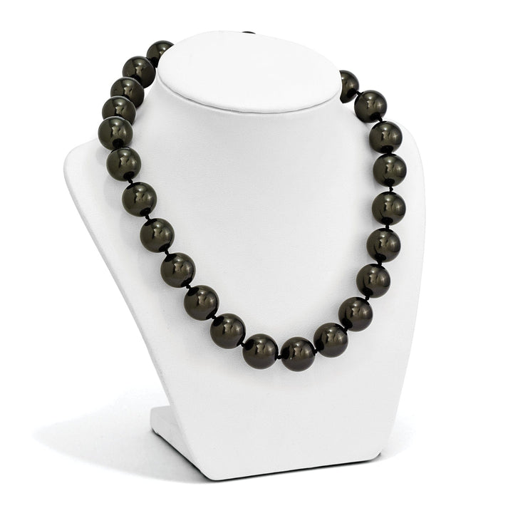 Majestik Shell Pearls Necklaces Majestik Black Pearl Hand Knotted Necklace