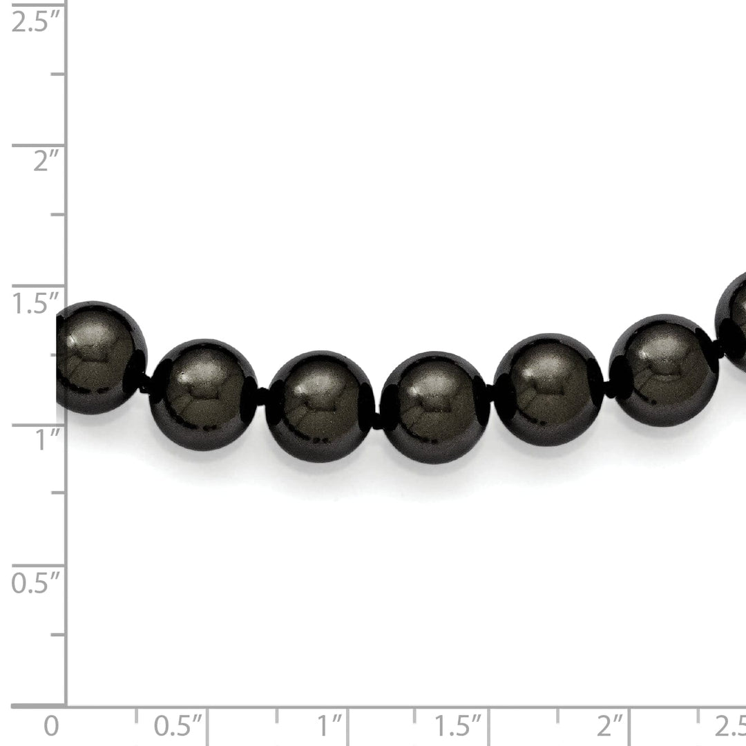Majestik Shell Pearls Necklaces Majestik Black Pearl Hand Knotted Necklace