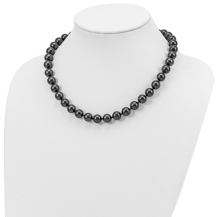 Majestik Shell Pearls Necklaces Majestik Black Pearl Hand Knotted Necklace