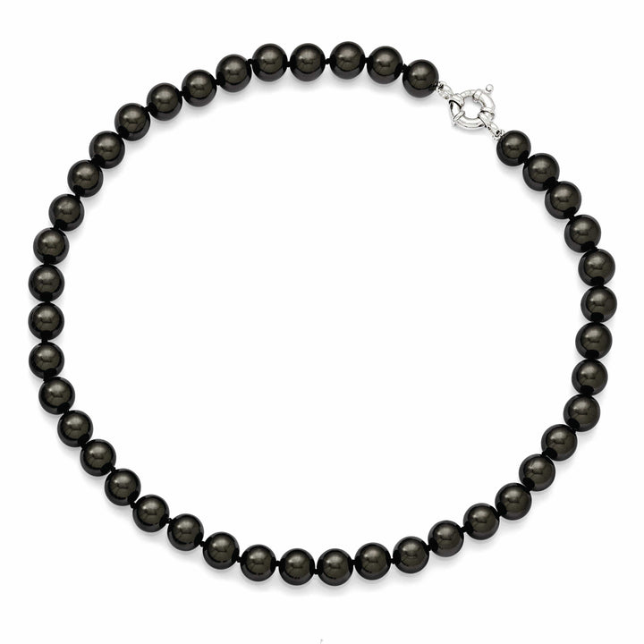 Majestik Shell Pearls Necklaces Majestik Black Pearl Hand Knotted Necklace