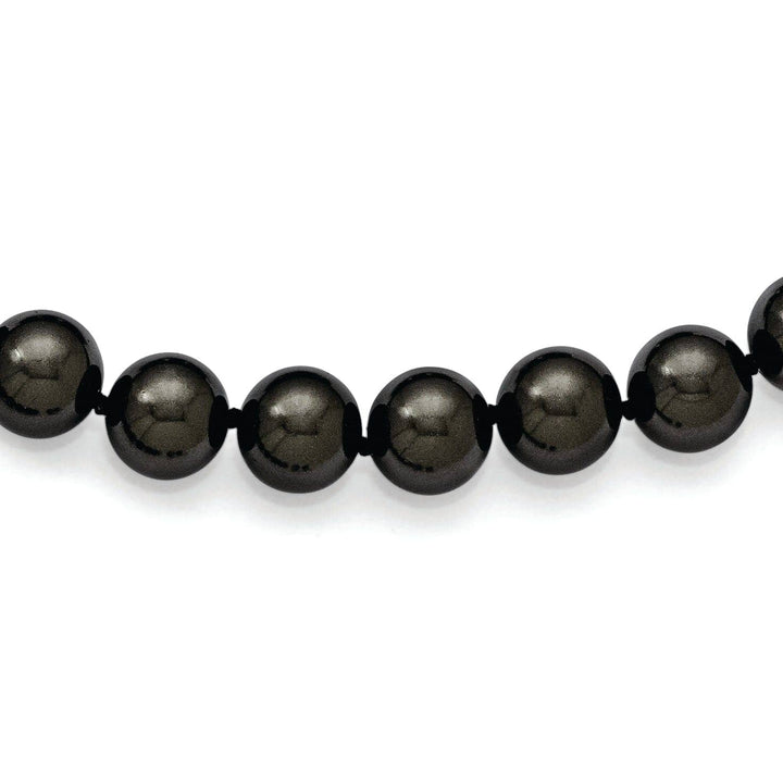 Majestik Shell Pearls Necklaces Majestik Black Pearl Hand Knotted Necklace