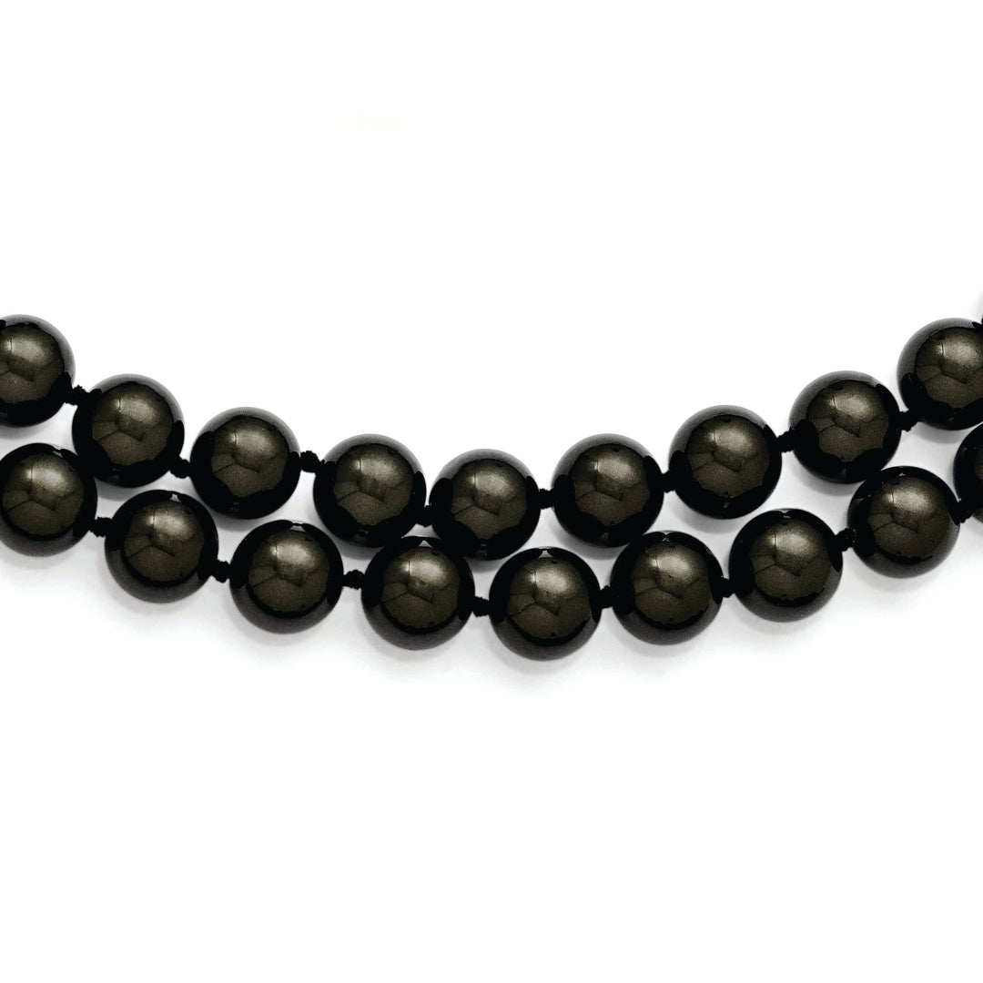Majestik Shell Pearls Necklaces Majestik Black Shell Pearl Necklace