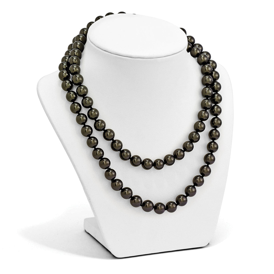 Majestik Shell Pearls Necklaces Majestik Black Shell Pearl Slip On Necklace