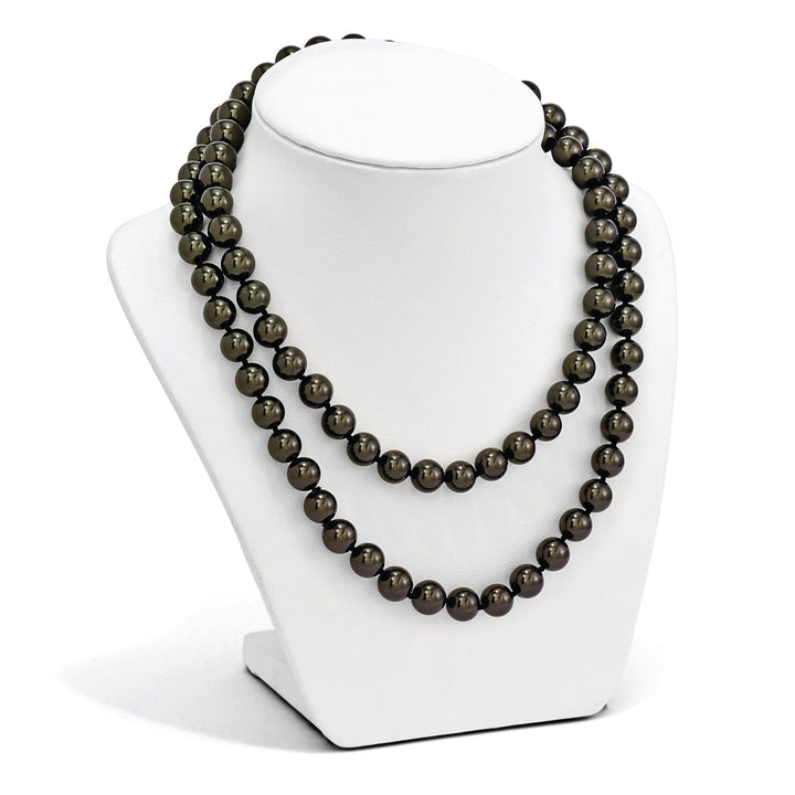 Majestik Shell Pearls Necklaces Majestik Black Shell Pearl Slip On Necklace