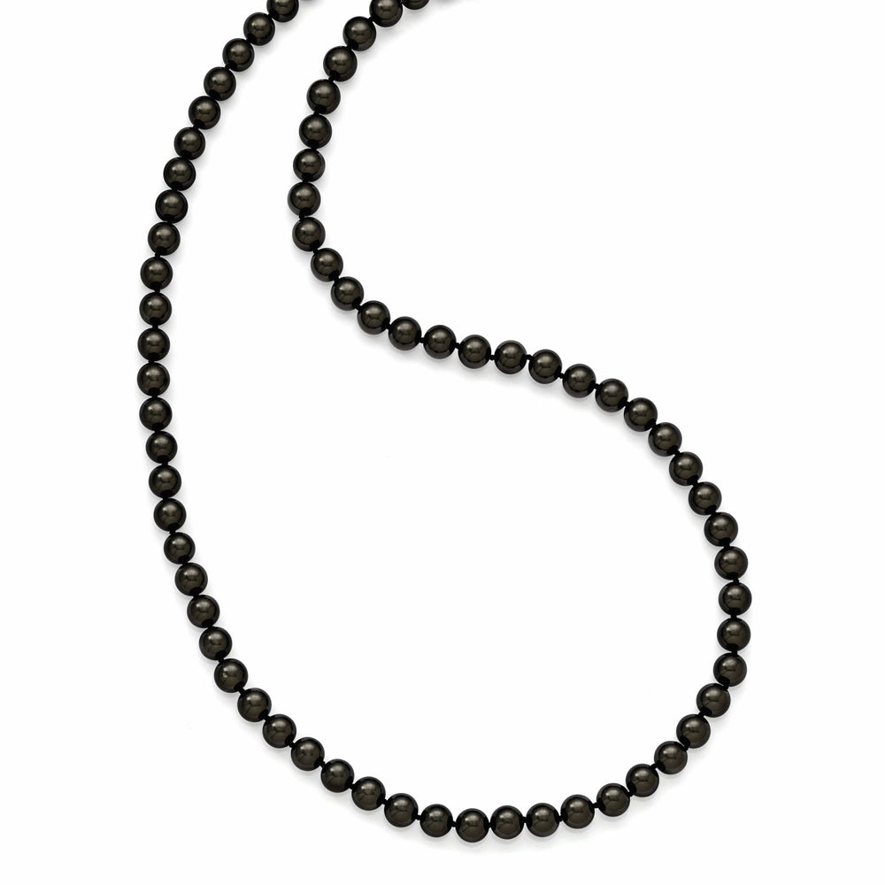 Majestik Shell Pearls Necklaces Majestik Black Shell Pearl Slip On Necklace