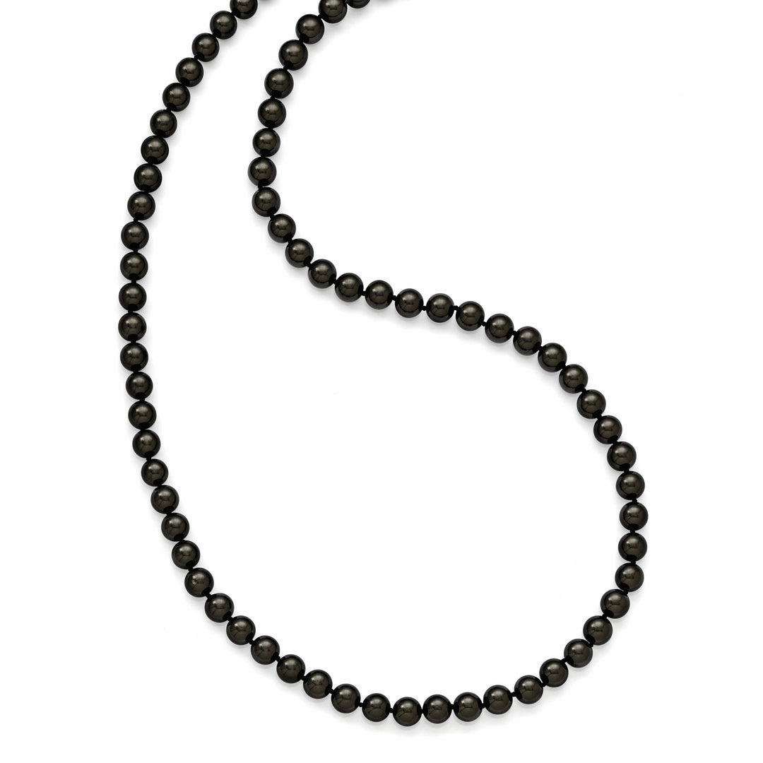 Majestik Shell Pearls Necklaces Majestik Black Shell Pearl Slip On Necklace