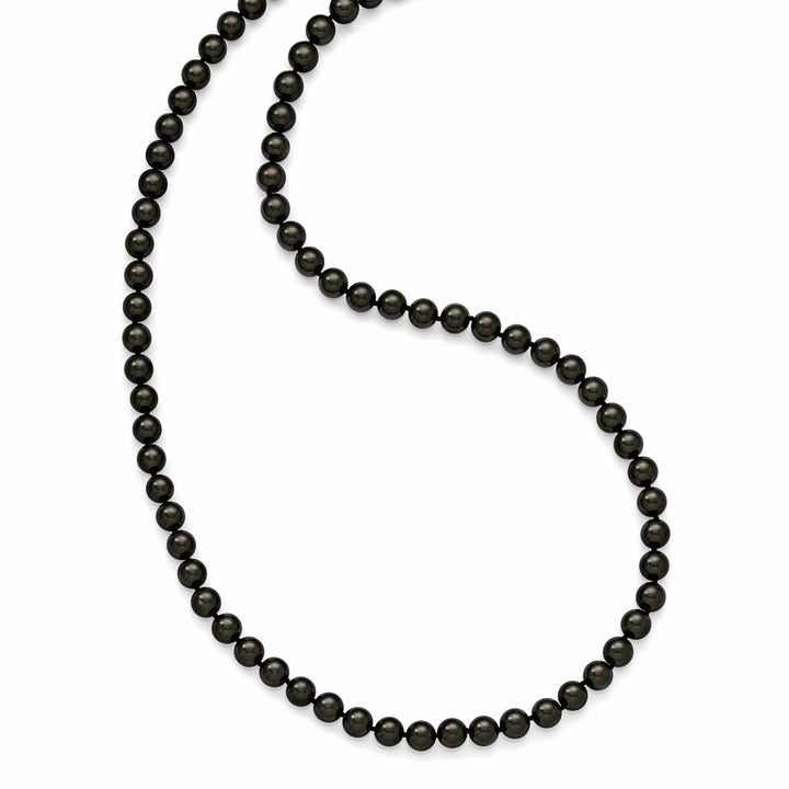 Majestik Shell Pearls Necklaces Majestik Black Shell Pearl Slip On Necklace
