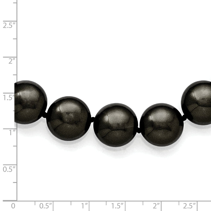 Majestik Shell Pearls Necklaces Majestik Coin Black Shell Pearl Necklace