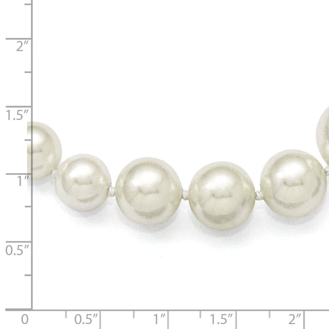 Majestik Shell Pearls Necklaces Majestik Graduated White Shell Pearl Necklace