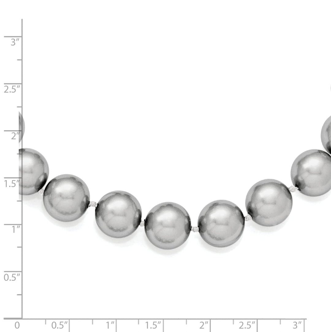 Majestik Shell Pearls Necklaces Majestik Grey Shell Pearl Necklace