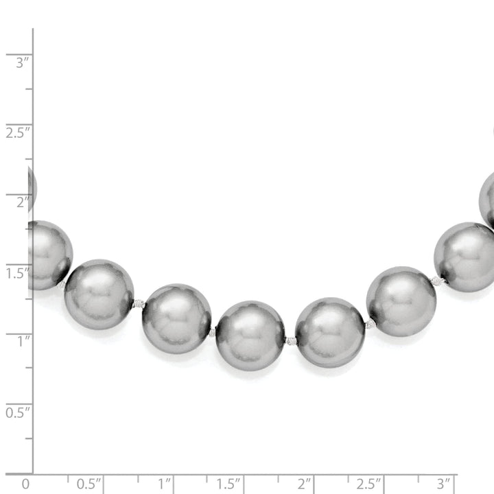 Majestik Shell Pearls Necklaces Majestik Grey Shell Pearl Necklace