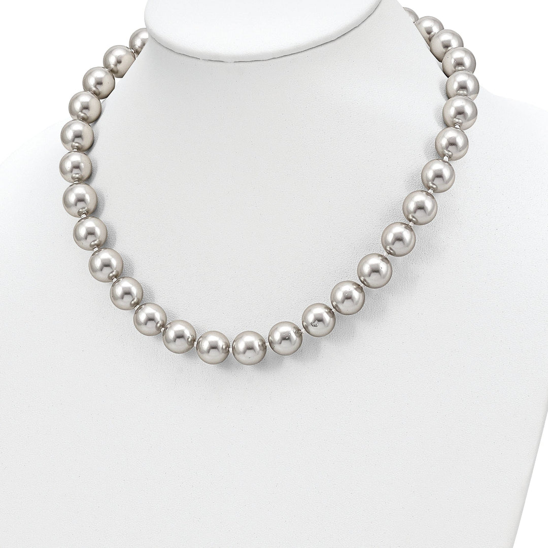 Majestik Shell Pearls Necklaces Majestik Grey Shell Pearl Necklace