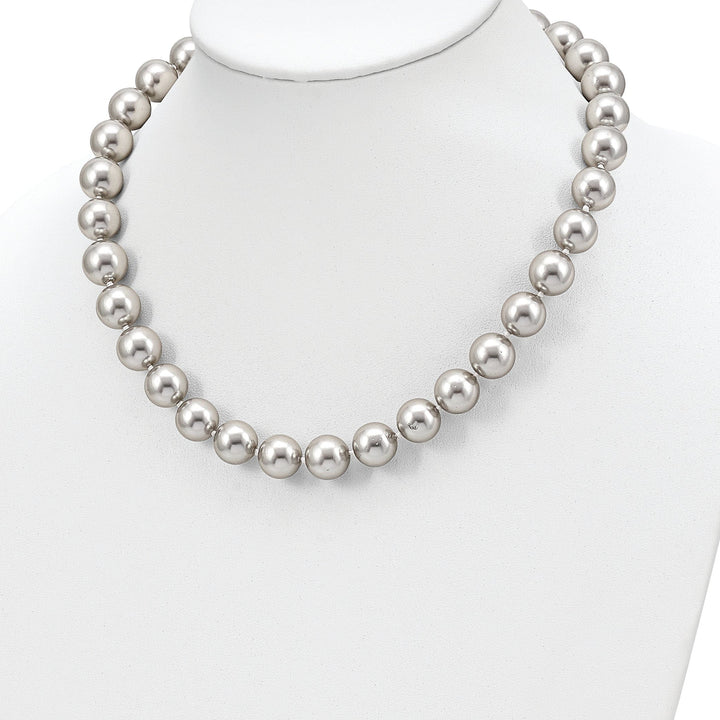 Majestik Shell Pearls Necklaces Majestik Grey Shell Pearl Necklace