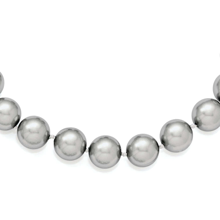 Majestik Shell Pearls Necklaces Majestik Grey Shell Pearl Necklace