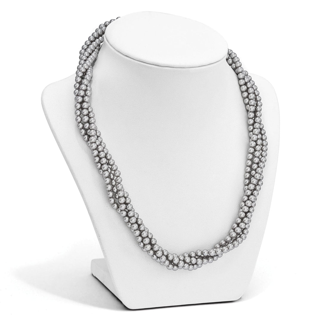Majestik Shell Pearls Necklaces Majestik Grey Shell Pearl Twist Necklace