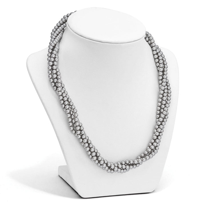 Majestik Shell Pearls Necklaces Majestik Grey Shell Pearl Twist Necklace