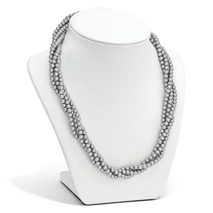 Majestik Shell Pearls Necklaces Majestik Grey Shell Pearl Twist Necklace