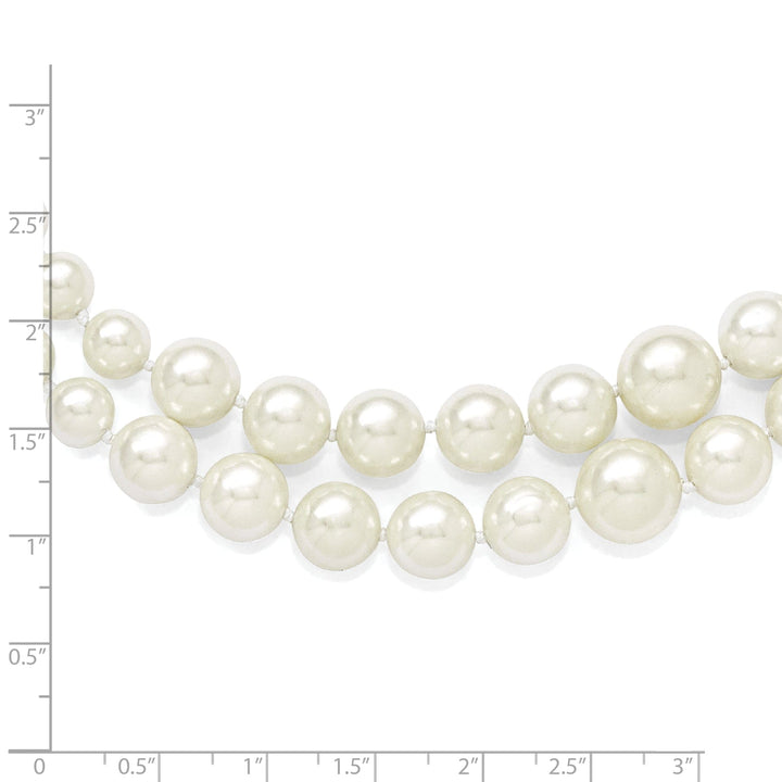 Majestik Shell Pearls Necklaces Majestik White Pearl Necklace